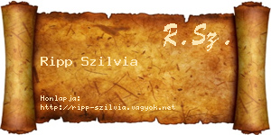 Ripp Szilvia névjegykártya